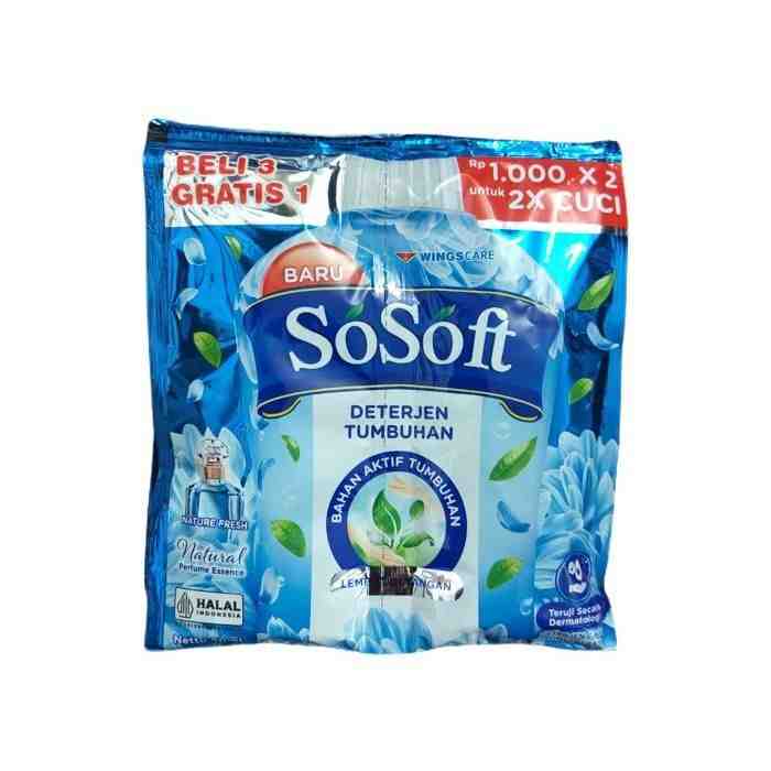 SO SOFT DETERJEN CAIR NATURE FRESH RCG 6x80mL